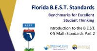 Introduction to the K-5 B.E.S.T. Math Standards Part 2