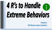 4 R's for Handling Extreme Behaviors-SELF PACED COURSE