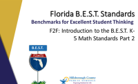 F2F: Introduction to the K-5 B.E.S.T. Math Standards Part 2